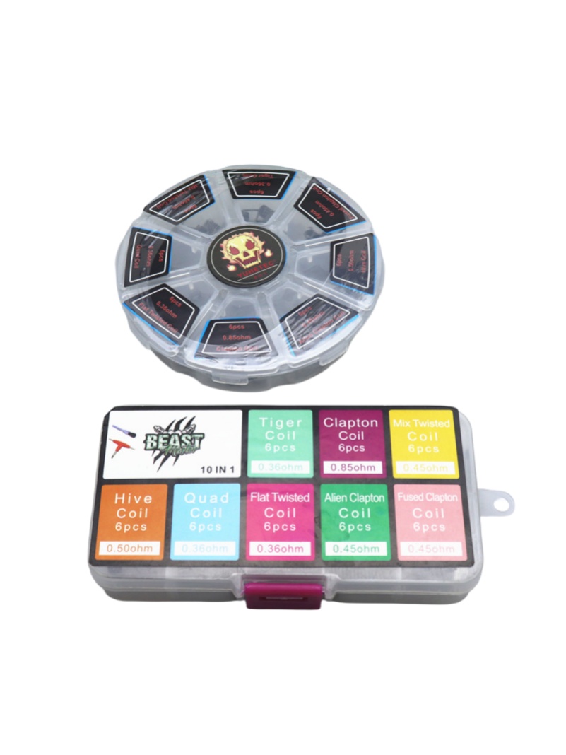 48Pcs/Set Pre Built Coils RTA  - đánh giá và giá Clapton Wire Pre Built