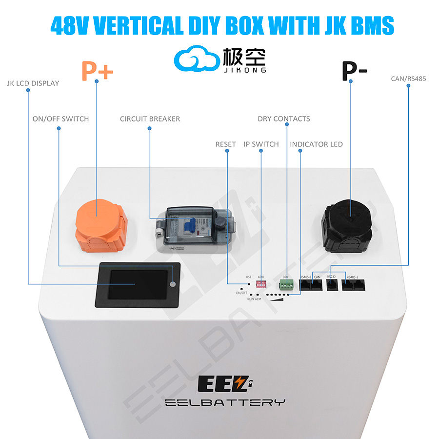 LiFePO4 Battery Case, 48V 16S  - đánh giá và giá Battery Case Storage